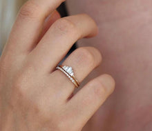 Load image into Gallery viewer, Dainty Rectangle Crystal Ring
