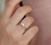 Load image into Gallery viewer, Dainty Rectangle Crystal Ring