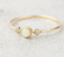 Load image into Gallery viewer, Loveliness Round Fire Opal Rings