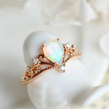 Load image into Gallery viewer, Copper Plated Zircon Moonstone Ring