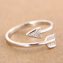 Load image into Gallery viewer, Crystal Arrow Wrap Ring