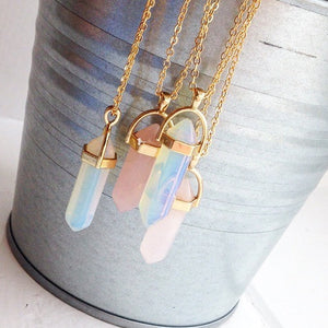 Cute Crystal Quartz Pendant Necklace