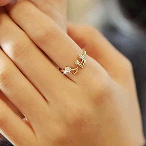 Cute Adjustable music note Ring