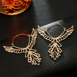 Phoenix Wings Hoop Earrings