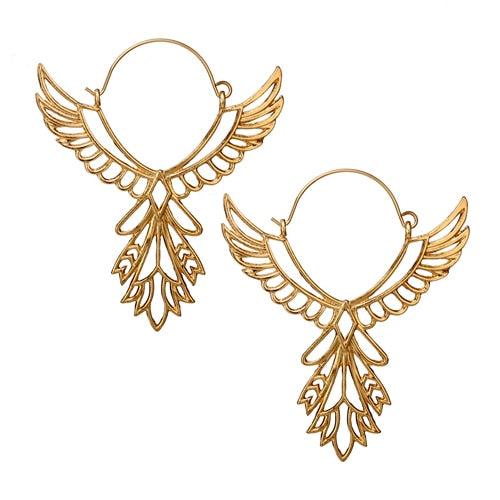 Phoenix Wings Hoop Earrings