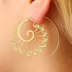 Earrings Swirl Hoop Earring For Women