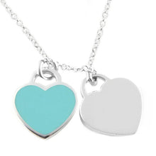 Load image into Gallery viewer, Stainless Steel Heart Necklace Pendant Green&amp;Pink