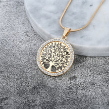 Load image into Gallery viewer, Hot  Crystal Round Small Pendant Necklace Gold Silver Colors