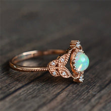 Load image into Gallery viewer, Rainbow Opal Rose Gold Ring