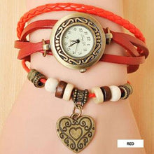 Load image into Gallery viewer, Heart Vintage Wrap Watch