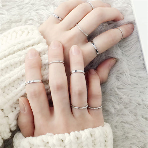 Simple Design Joint Rings (10pc set)