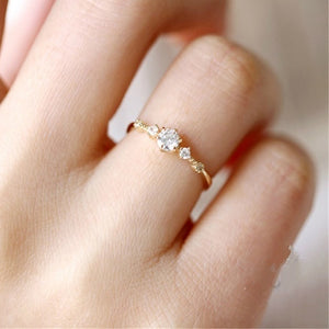 Cute Dainty  Snowflake  Ring