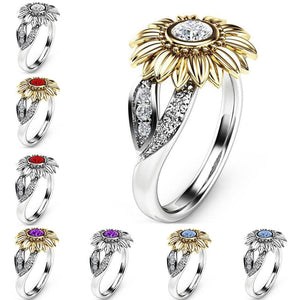 Crystal Sunflower Ring