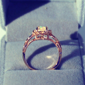 Rose Gold Opal Ring