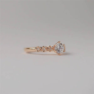 Flower Solitaire Ring