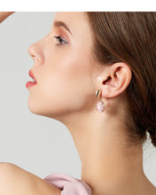 Load image into Gallery viewer, Clear Transparent Ball Earrings Gold Color