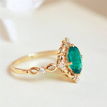 Load image into Gallery viewer, Green Forest Princess Ring