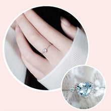 Load image into Gallery viewer, Blue Crystal Engagement Ring