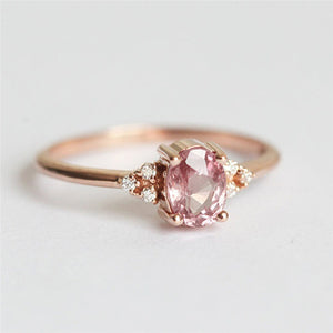 Pink CZ Engagement Ring