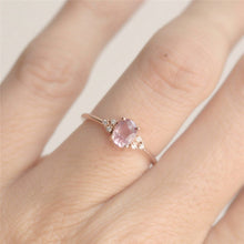 Load image into Gallery viewer, Pink CZ Engagement Ring