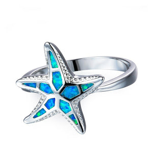 Starfish Fire Opal Ring