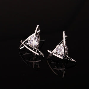 Diamond Illusion Crystal Stud Earrings