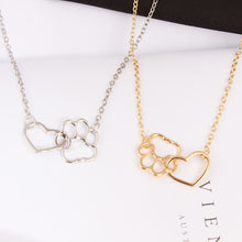 Load image into Gallery viewer, Hollow Pet Paw Footprint Necklace