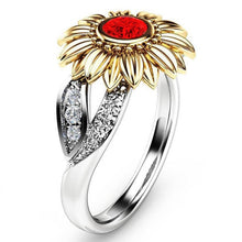 Load image into Gallery viewer, Crystal Sunflower Ring