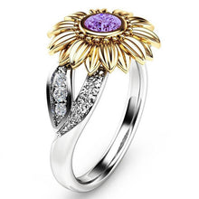 Load image into Gallery viewer, Crystal Sunflower Ring