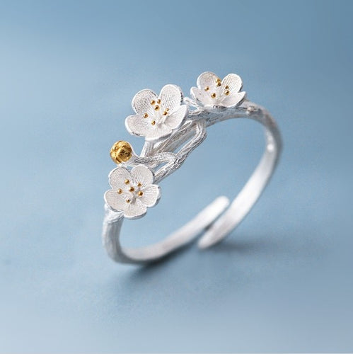 Cherry Blossom Flower Branch Ring