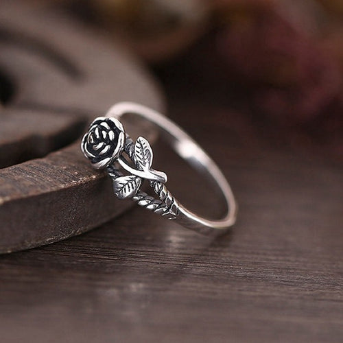 Silver Color Flower Ring