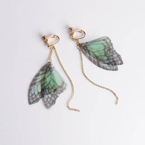 Faux Butterfly Wings Drop Earrings