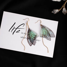Load image into Gallery viewer, Faux Butterfly Wings Drop Earrings