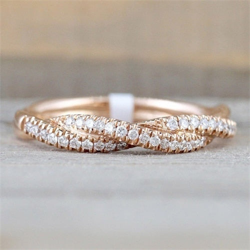 Rose Gold Silver Ring