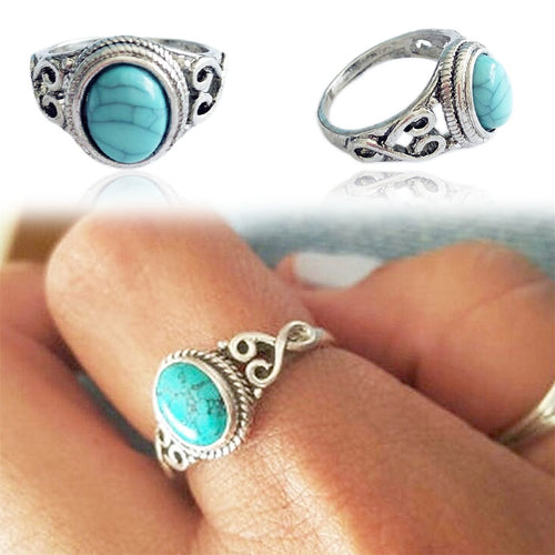 Antique Turquoise Natural Gemstone  Ring