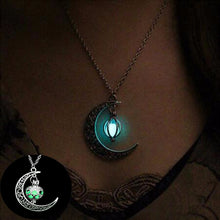 Load image into Gallery viewer, Glow in the Dark Moon Necklace!