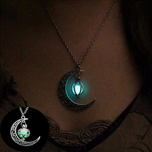 Glow in the Dark Moon Necklace!