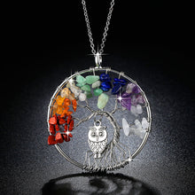 Load image into Gallery viewer, Natural Stones and Minerals Life Tree Necklace