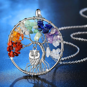 Natural Stones and Minerals Life Tree Necklace