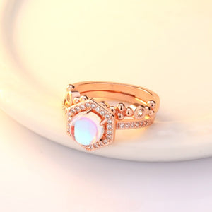 Austrian Crystal & Moonstone Ring