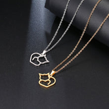 Load image into Gallery viewer, Gold And Silver Color Cat  Necklace
