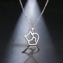 Load image into Gallery viewer, Gold And Silver Color Cat  Necklace