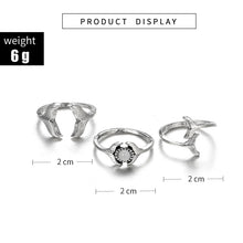 Load image into Gallery viewer, Boho Fishtail Shape Ring Set