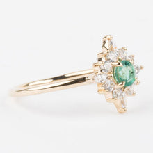 Load image into Gallery viewer, Green Crystal Engagement Ring