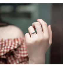 Load image into Gallery viewer, Dainty Natural Moonstone  Silver Ring