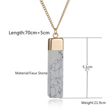 Load image into Gallery viewer, Marbled Stone Geometric Necklace