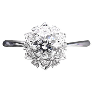 Luxury Floral Rhinestone Ring