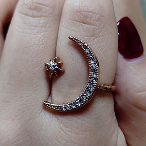 Lovely Moon and Star Ring