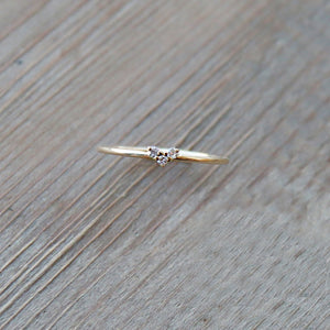 Dainty Simple Cute Heart Crystal Ring
