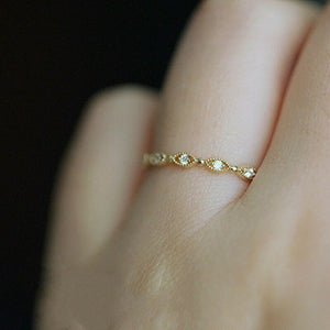 Dainty Crystal Stackable Finger Ring